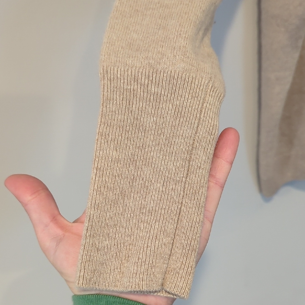 J. Crew Cashmere Sweater Crewneck‎ Tan size XS - Picture 4 of 9